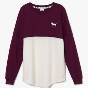 PINK Victoria’s Secret Maroon & White Sweatshirt
